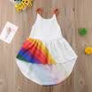 Princess Kids Baby Girls Dress Flower Party Tutu Dress Irregular Dresses Clothes