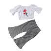 Flower Kids Baby Girl Outfits Clothes Long Sleeve TopsLong Pants 2PCS Set 1-5Y