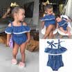 Baby Girls Newborn Off Shoulder Bodysuit Cotton Jumpsuit Romper Outfits Clothes