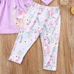 USA Stock Toddler Kid Girl Unicorn Top Blouse Pants Leggings Outfits Set Clothes