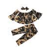 AU 3PCSSet Toddler Baby Girls Off Shoulder Solid Tops ShirtLong PantsHeadband