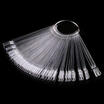 Clear 50 False Display Nail Art Fan Wheel Polish Practice Color Pop Tip Stick US