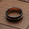 bdx Fashion Black&rose gold Tungsten steel Ring Wedding Bands 8MM Tungsten Carbide Rings for Men Jewelry Dropshipping