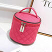 Barrel Cosmetic Bag Travel Drawstring Drum Makeup Toiletry Organizer Storage