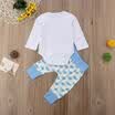 Newborn Baby Kids Boys Girl Romper Jumpsuit TopsLong Pants Outfits Clothes