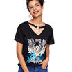 Women Oversized Baggy Loose Fit Turn up Batwing Sleeve Ladies V NeckT-Shirt Top