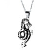 Fashion Personality Mens Stainless Steel Pendant Zodiac Dragon Ornaments Necklace - 24 inch