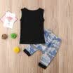 Fashion Newborn Infant Baby Boy Girl Vest TopsCamo Short Pants 2Pcs Outfits Set