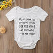 Toddler Baby Boy Girl Letter Romper Bodysuit Jumpsuit Kid Cotton Clothes Outfit