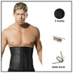 Latex Men Corset Waist Trainer Steel Boned Waist Body Cincher Corset Belt Girdle