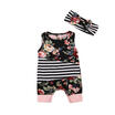 Newborn Baby Girls Floral Romper Bodysuit Jumpsuit Outfits Clothes US Stock C