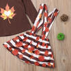 3Pcs Striped Toddler Kids Baby Girls Floral Top Skirt Dress Outfits Clothes 1-6T