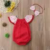 Cute Newborn Kids Baby Girl Birthday Party Romper Jumpsuit Clothes Outfit 2PCS