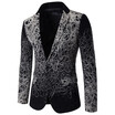 AOWOFS2018 boutique mens suit fashion plate flower European&American trend single-breasted casual suit D060