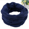 Women Men Scarf Winter Warm 2 Circle Cable Knit Cowl Neck Long Scarf Shawl New