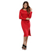 Long Sleeve Bodycon Dress With Slits