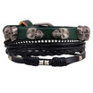 New Fashion Bead Leather Bracelets & bangles for Woven 34 pcs 1 Set Multilayer Wristband Vintage Handmade Bracelet Men Pulseira
