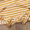 Newborn Baby Girls Long Sleeve Striped Party Romper Jumpsuit Dresses Tutu Skirts