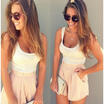 UK Womens Holiday Strap Mini Playsuit Ladies Summer Shorts Jumpsuit Beach Dress