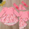 Kids Baby Flower Girls Party Cartoon Tutu Dress Long Sleeve Princess Dresses