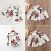 Summer Newborn Baby Girl Floral Off Shoulder Dress Party Sundress Dresses