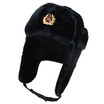 Russian Mens Army Hat Ushanka Leather Bomber Soviet Soldier Winter Shearling Hot