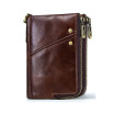 RFID 100 Leather Horse Leather Wallet Men Small Portomonee Male Cuzdan Short Coin Purse PORTFOLIO Card Holder Money Bag