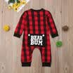Christmas Newborn Baby Boys Girls Checks Romper Bodysuit Jumpsuit Outfit Clothes