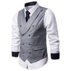 AOWOFS2018 autumn new mens solid color vest business casual small vest S-5XL MJ003