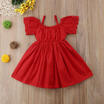 Baby Kids Girls Summer Off Shoulder Lace Dress Princess Party Tutu Dress Clothes