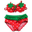 Kids Girls Strawberry Hat Bikini Suit Swimming Costume Swimsuit Swimwear Bathing