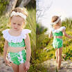 Cute Niño Niña 2 Pzas Bikini Tankini Set Traje De Baño Ropa
