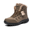 Mens Boots Light Winter Boots Casual High Cut Shoes For Men Genuine Leather Black Brown Size 39-46