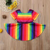 UK Kids Baby Rainbow Girl Party Tulle Tutu Dress Wedding Summer Dresses Princess