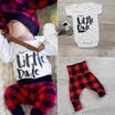 Newborn Baby Boy Short Sleeve Romper Pants Hat Bodysuit Sunsuit Outfits Clothes
