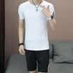 Mens Breathable T-Shirt Casual Round-Neck Short Sleeve Shirt Tops Tees Suits