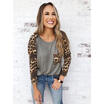 UK STOCK Women O Neck Ladies Leopard Print Long Sleeve Loose T Shirt Tops Blouse