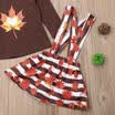 3Pcs Striped Toddler Kids Baby Girls Floral Top Skirt Dress Outfits Clothes 1-6T