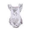 Newborn Baby Girls Deer Floral Jumpsuit Romper Bodysuit Clothes Summer One-piece