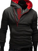 Mens Contrast Color Logo Printed Hoodie