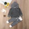 Newborn Infant Baby Stripe Hoodie TopsLong Pants 2PCS Outfits Clothes Set
