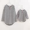 Hot Sell Mother Daughter Parent-child Irregular T-Shirt Dresses Family Matching