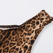 Womens bare shoulders Sleeveless Leopard Stretch Leotard Bodysuit Romper Blouse