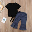 Summer Toddler 2pcs Kids Children Baby Girl Diamond TopsPant Legging Outfit Set
