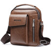 New Trendy Men Fashion Crossbody Bag Small Casual Hand Bag PU Leather Male Bag