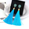 Fashion Bohemian Jewelry Elegant Crystal Tassel Earrings Long Drop Dangle Women