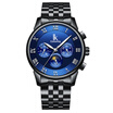 IKColouring Fashion Business Automatic Men Watches 1ATM Life Water-resistant Luminous Mechanical Man Wristwatch Calendar Moon Phas