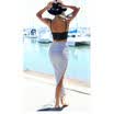 US STOCK New Women Summer Stripe Short Mini Dress Skirt High Waist Beach Dress