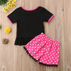 Kids Baby Girl Cotton Polka Dot Tops T-shirt Shorts Pants Outfits Clothes Summer