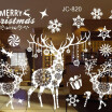 Glue-free Static White Snowflake Elk Santa Sticker Glass Decorative Window Sticker Christmas Sticker Decoration Snowman